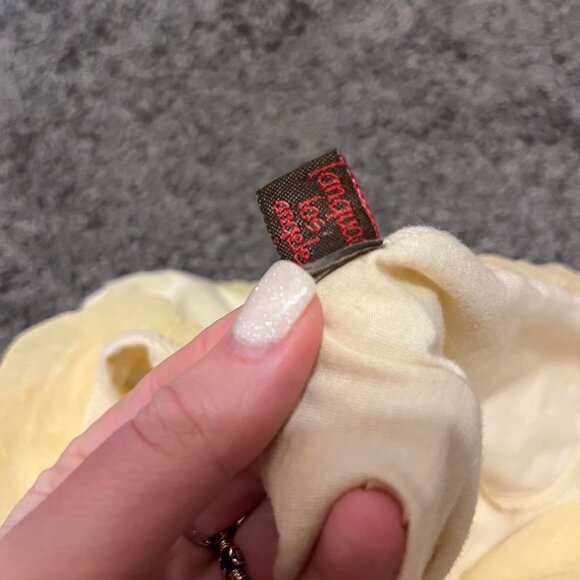 yellow vintage ruffle tank with side tie - Picture 6 of 7